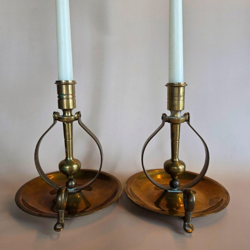 Elegant Brass Candle Holders - Picture 6 of 7